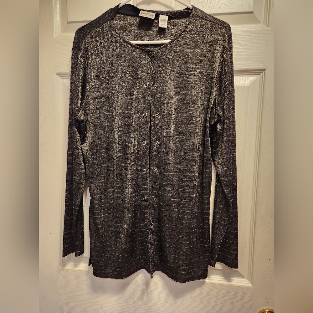 CHICOS SNAP FRONT SHIRT OR JACKET
